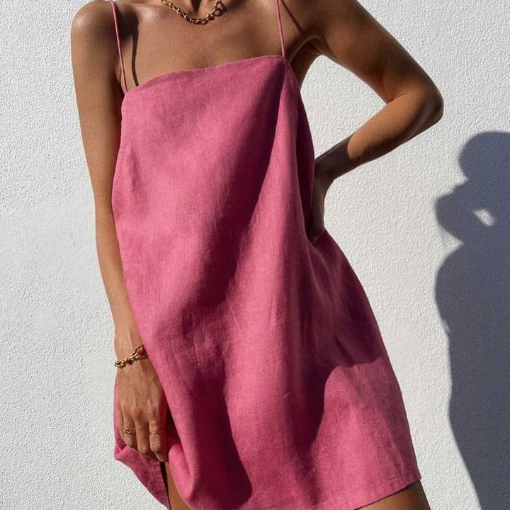Damen lässiges Trägerkleid aus leichtem Material Echoarchiv