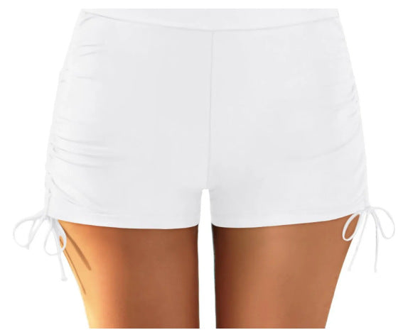 Damen Figurschmeichelnde Badeshorts mit Raffung und Seitenschnürung Echo Archiv
