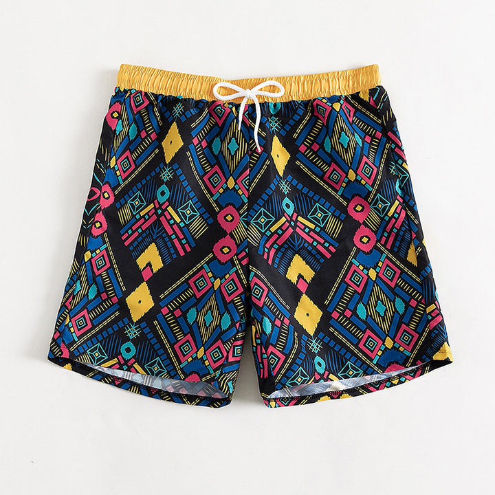 Damen Badehose mit elastischem Bund und modischem geometrischem Muster Echo Archiv