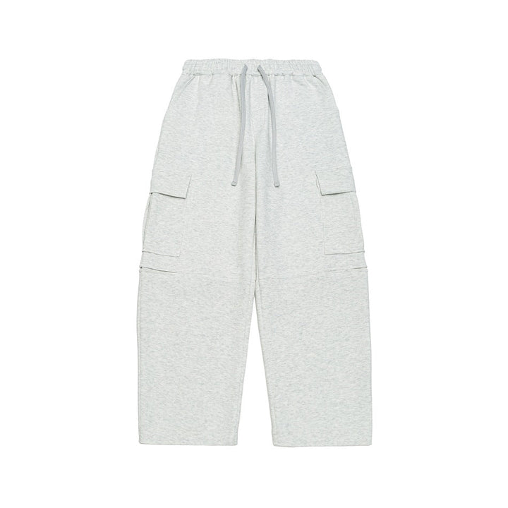 Damen Weite Cargo-Jogginghose aus French Terry mit Gummibund und aufgesetzten Klappentaschen Echoarchiv