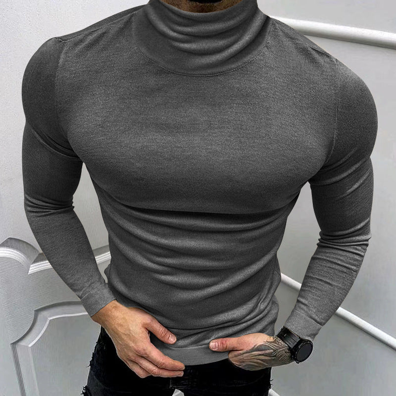 Herren eleganter Rollkragenpullover aus hochwertigem Baumwollmix Echoarchiv