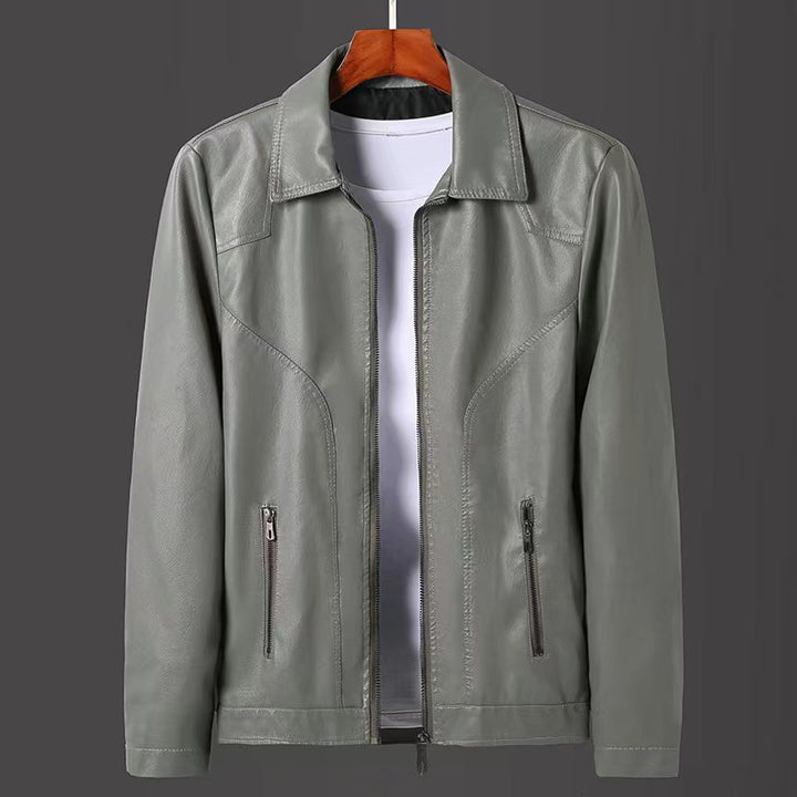 Herren lässige Kunstlederjacke Echoarchiv