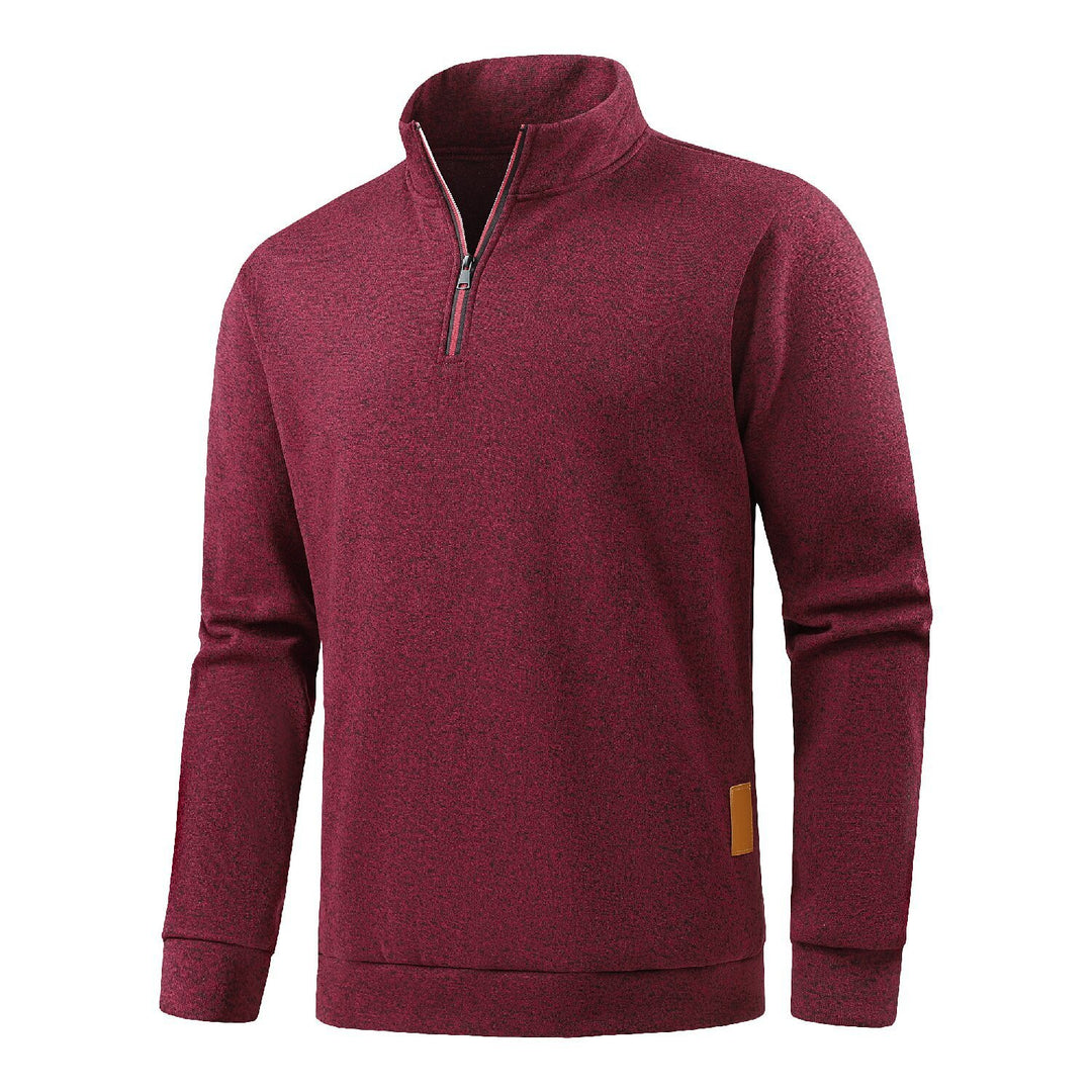 Herren Hochkragen Fleece-Pullover mit Reißverschluss Echoarchiv
