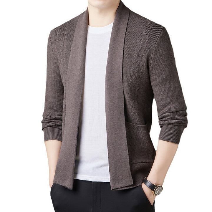 Herren Strickjacke mit modernem Schnitt und praktischen Taschen Echoarchiv