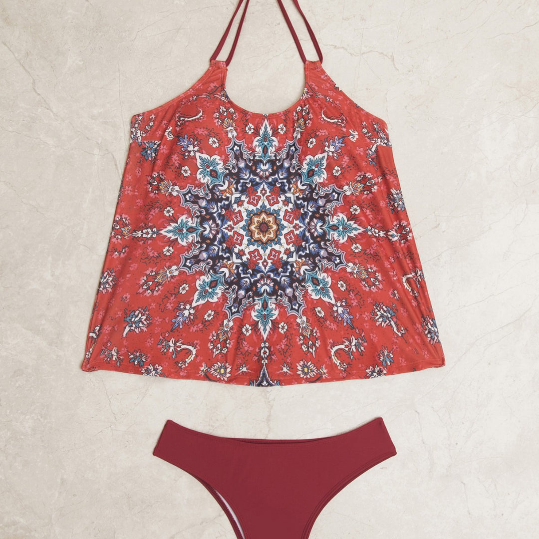 Damen Tankini-Set mit modischem Muster und lässigem Schnitt Echo Archiv