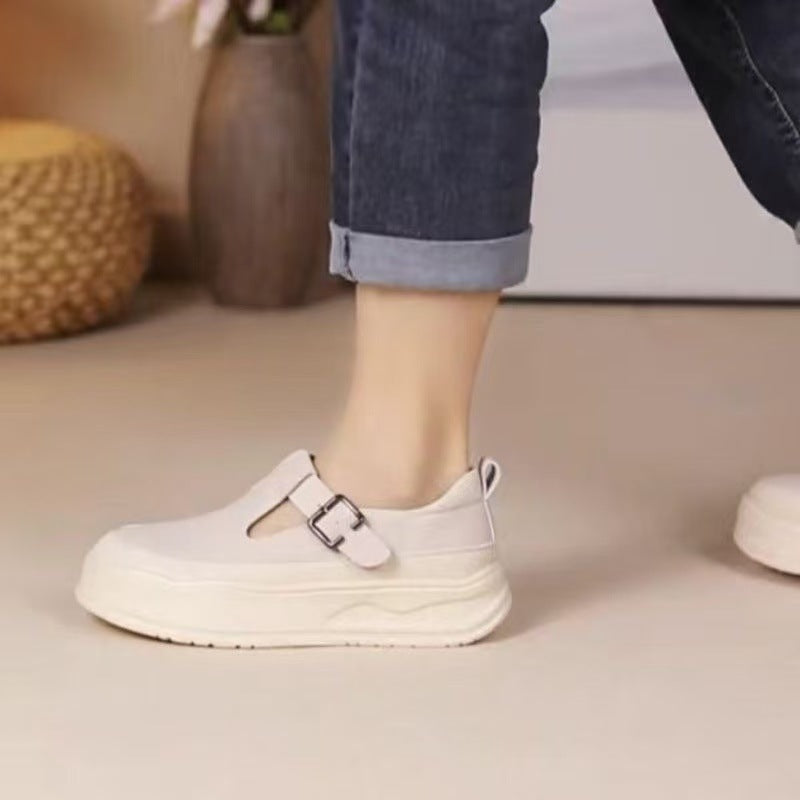 Damen Plateausneaker mit modischem Riemchen und atmungsaktiver Textiloberfläche Echo Archiv