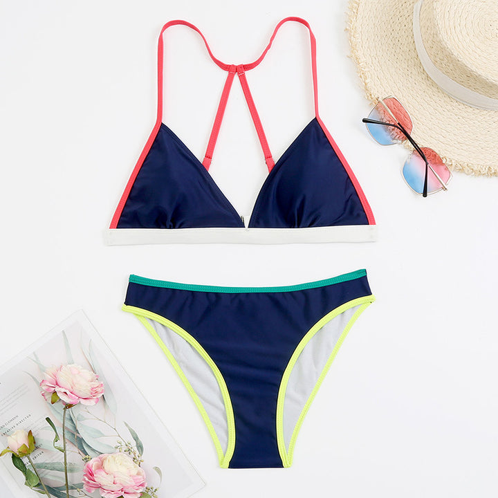 Damen Triangelbikini mit sportlichem Design und modischen Kontrasten Echo Archiv