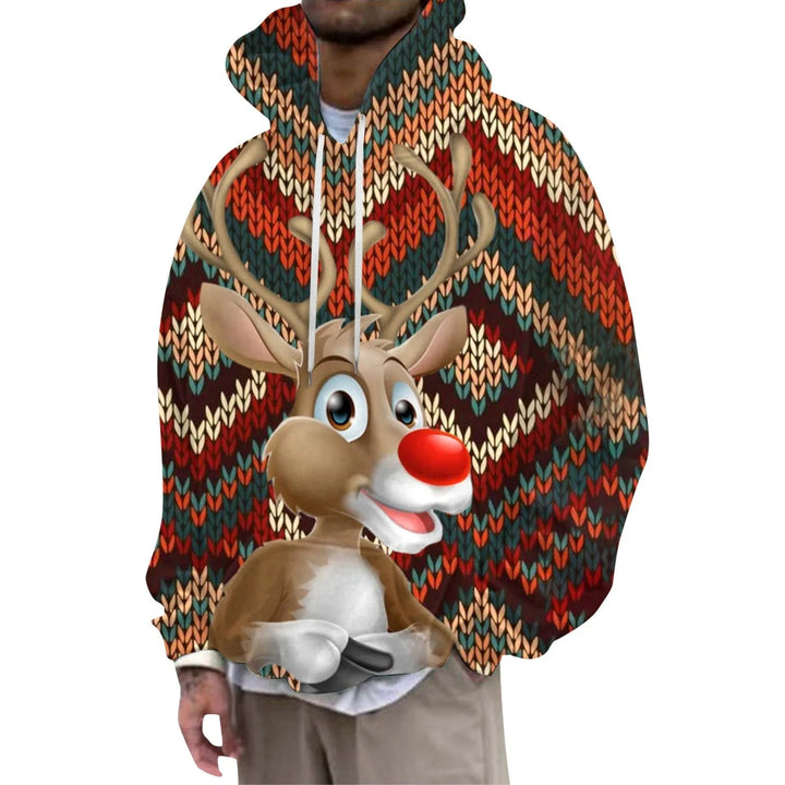 Damen Lustiger Kapuzenpullover mit Rentiermotiv Echoarchiv