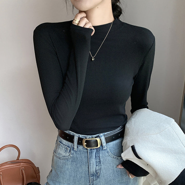 Damen Elegantes Langarmshirt mit hochgeschlossenem Kragen Echo Archiv