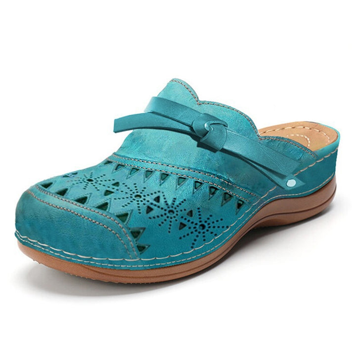 Damen Bequeme Perforierte Clog-Mules mit Knotenriemen und ergonomischem Komfortfußbett – Lioré