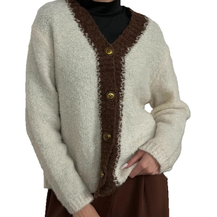 Damen Grob gestrickte Cardigan Echo Archiv