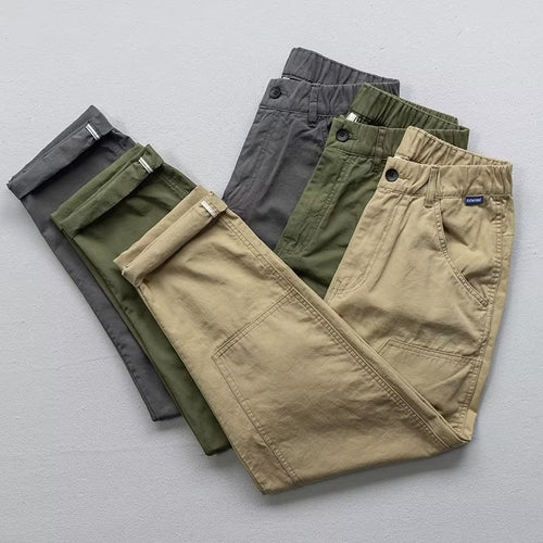 Herren Bequeme Cargohose mit Gummibund und praktischen Taschen – Bravaro