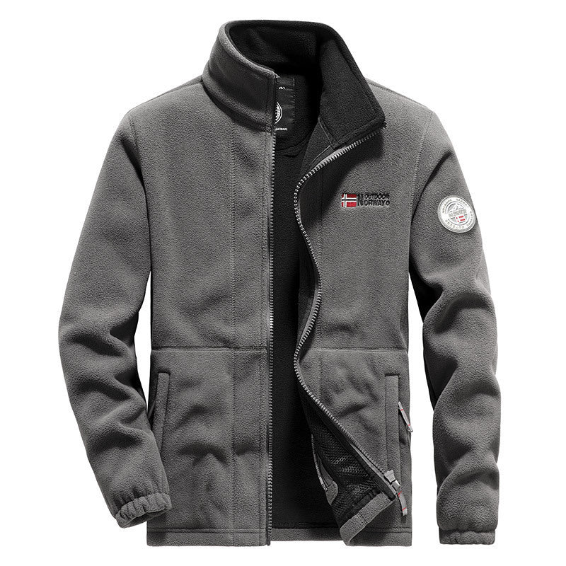 Herren nan hochwertige Microfleece-Outdoorjacke mit Stehkragen, durchgehendem Reißverschluss und isolierendem Fleece-Innenfutter Echo Archiv