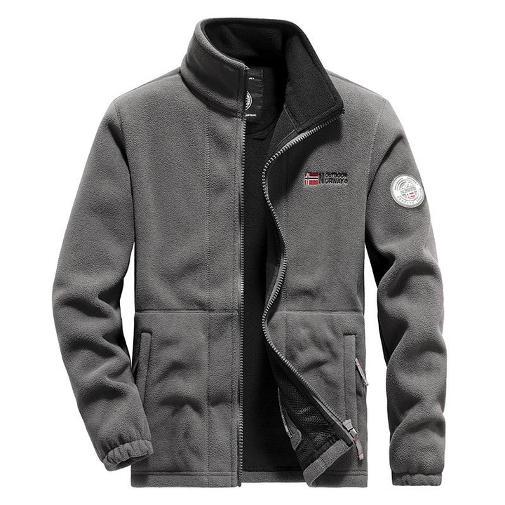 Herren nan hochwertige Microfleece-Outdoorjacke mit Stehkragen, durchgehendem Reißverschluss und isolierendem Fleece-Innenfutter Echo Archiv