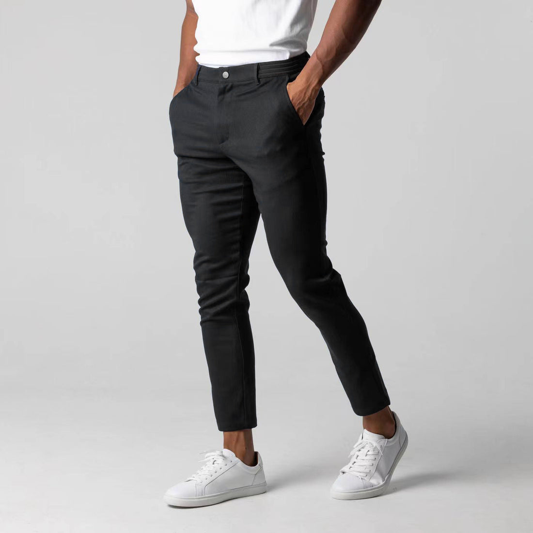 Herren Chinohose Slim Fit mit elastischem Bund – Alveron