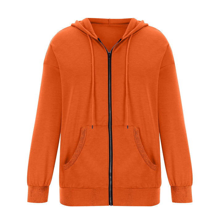 Damen nan Kapuzenjacke mit durchgehendem Reißverschluss, Kängurutaschen und elastischen Bündchen Echo Archiv
