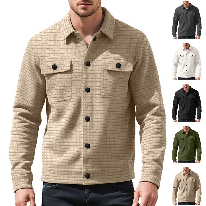Herren lässige Karo-Jacke mit zweigeteilten Taschen Echoarchiv