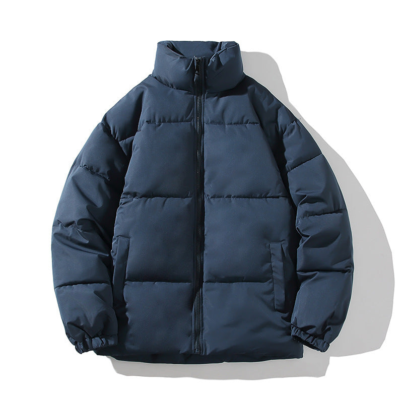 Herren isolierte Steppjacke mit hohem Kragen und elastischen Bündchen Echoarchiv