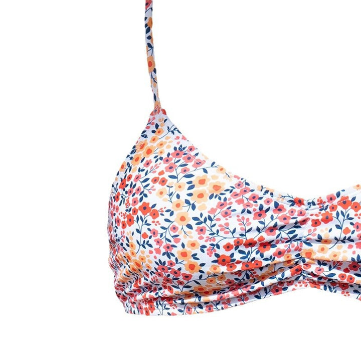 Damen Triangel-Bikini mit kreativen Rüschen und floralem Design Echo Archiv