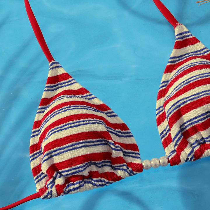 Damen Strand-Bikini-Set mit charmantem Streifenmuster Echo Archiv