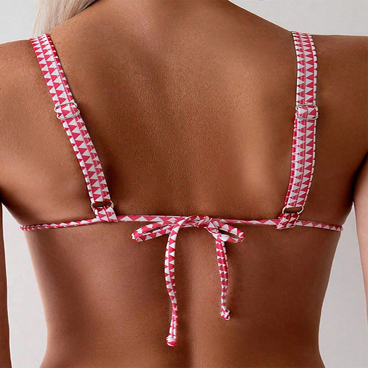 Damen Triangel-Bikini mit verspieltem Floral-Design und elastischen Trägern Echo Archiv