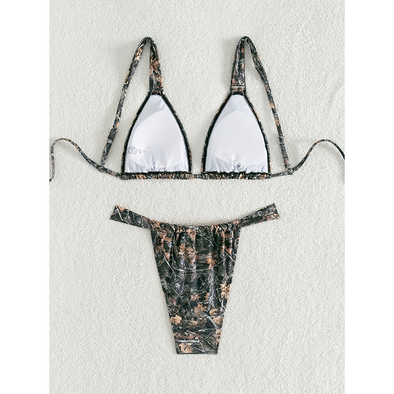 Damen Triangel-Bikini Set mit floralen Akzenten Echo Archiv