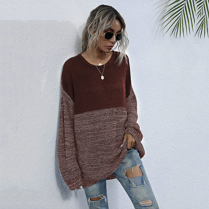 Damen Stilvoller Strickpullover mit luxuriösen Texturen Echo Archiv