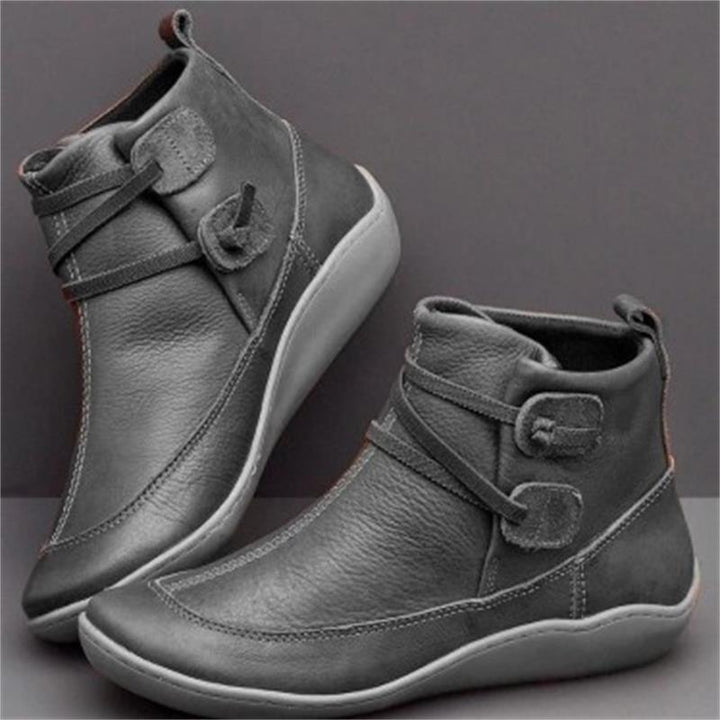 Damen Gepolsterte knöchelhohe Winter-Stiefelette mit rutschfester Gummisohle Echo Archiv