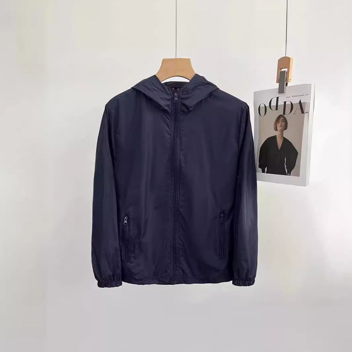 Damen Leichte Übergangsjacke mit Kapuze und Reißverschluss Echo Archiv