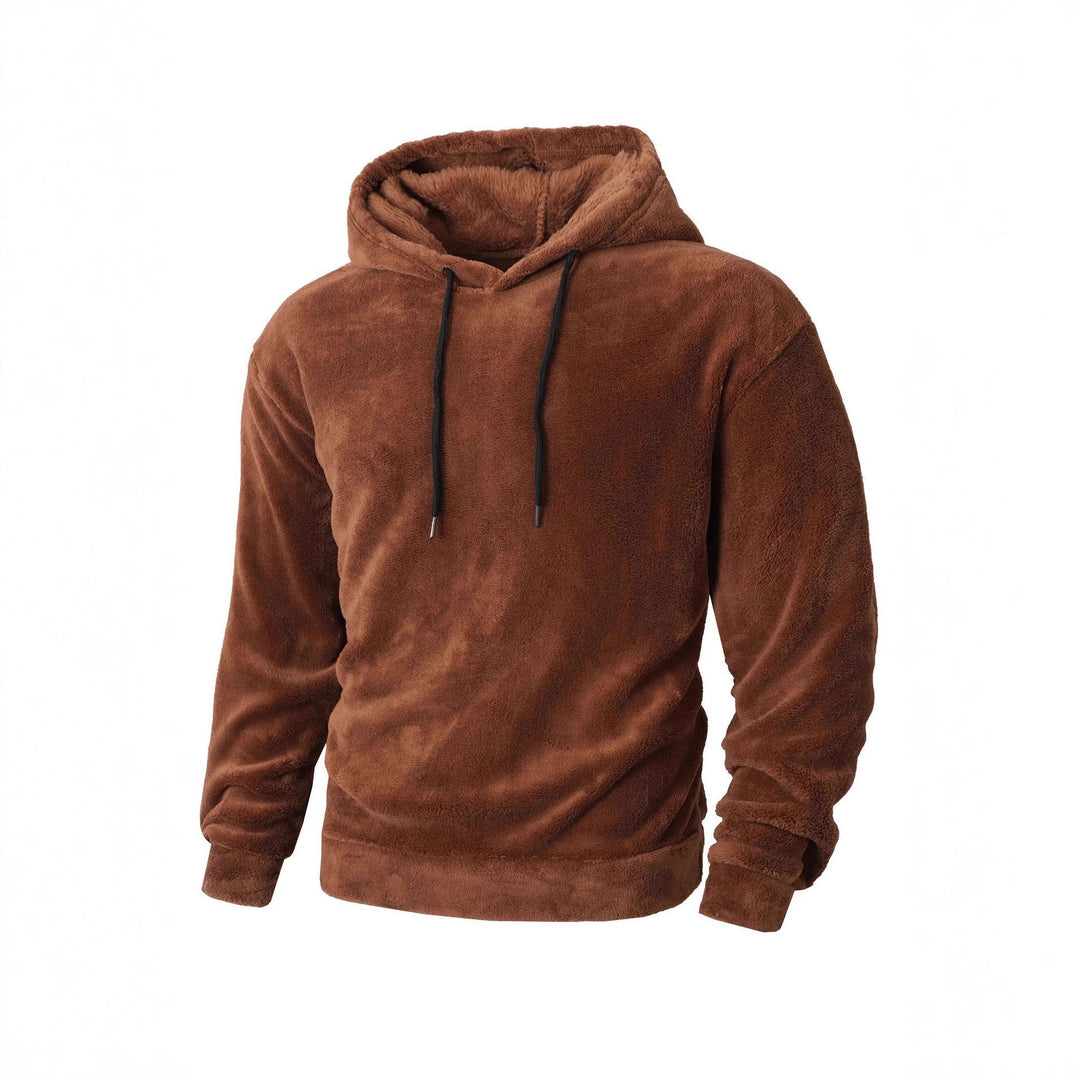 Herren kuscheliger Fleece-Hoodie mit sportivem Schnitt und verstellbarem Kordelzug Echoarchiv
