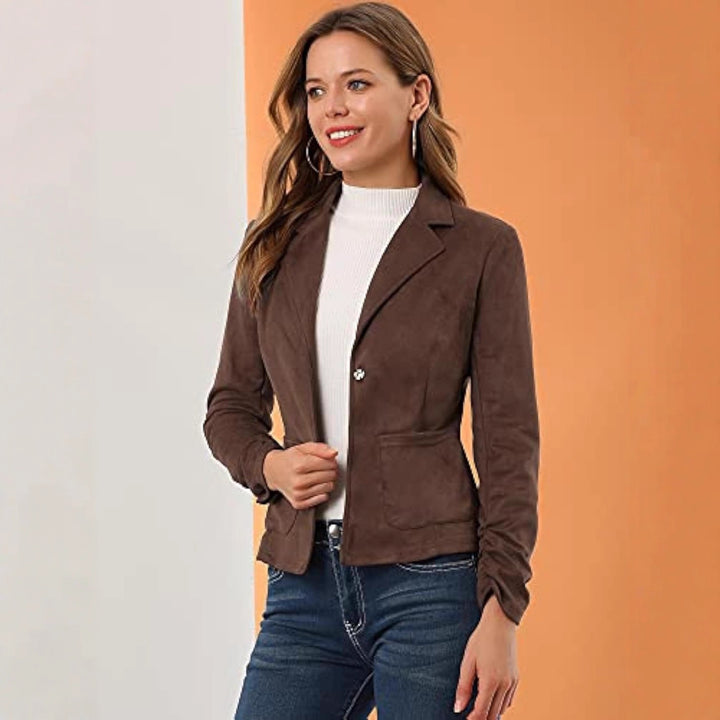 Damen Eleganter Velours-Blazer mit schmaler Passform Echo Archiv