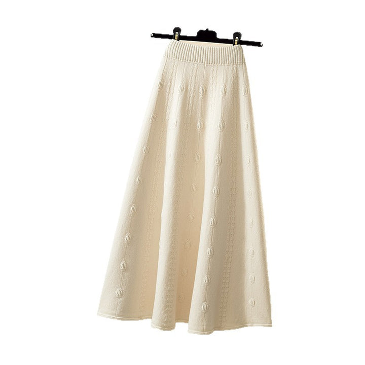 Damen Eleganter, luftiger Maxirock mit Rippstruktur Echo Archiv