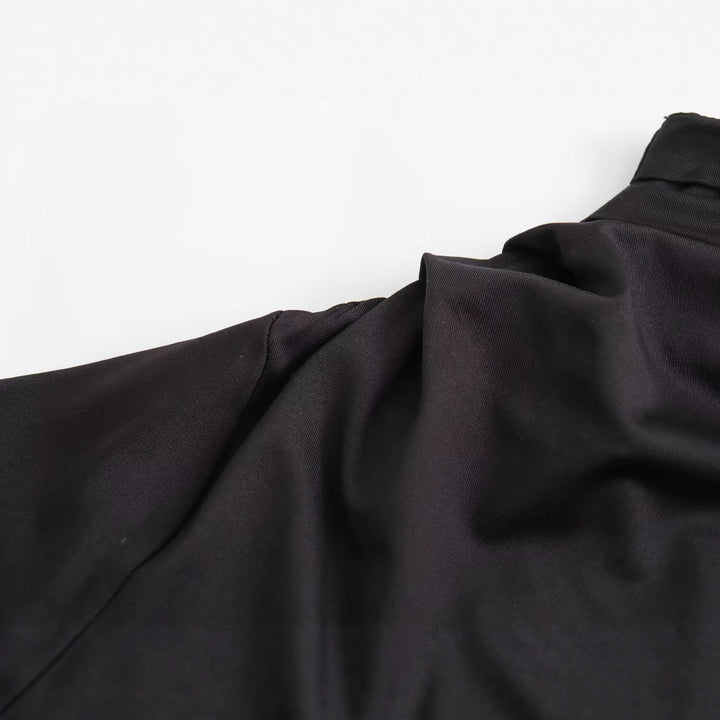 Damen Asymmetrisches One-Shoulder Maxikleid mit langem Ärmel Echoarchiv