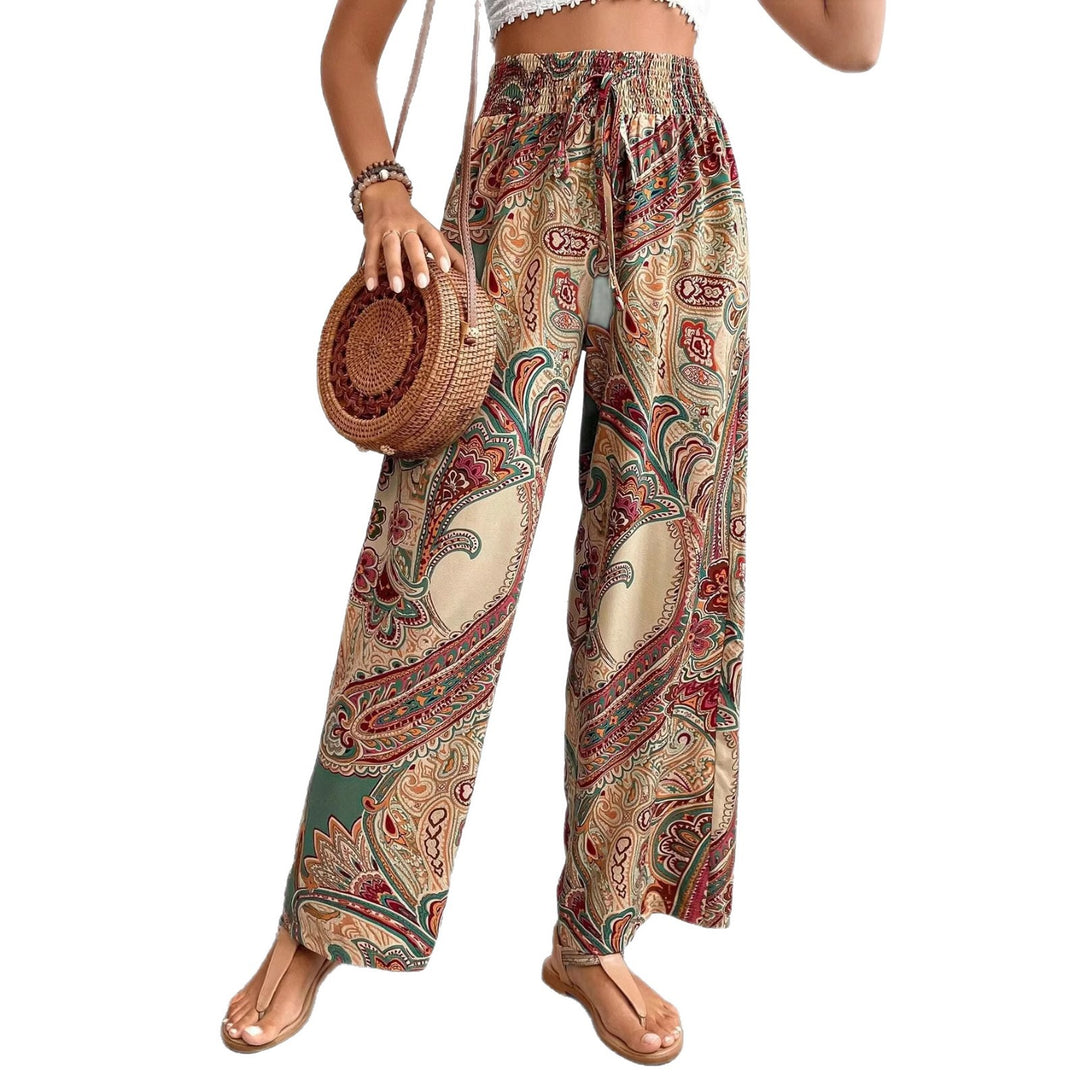 Damen lockere Palazzo-Hosen mit Paisleymuster Echo Archiv
