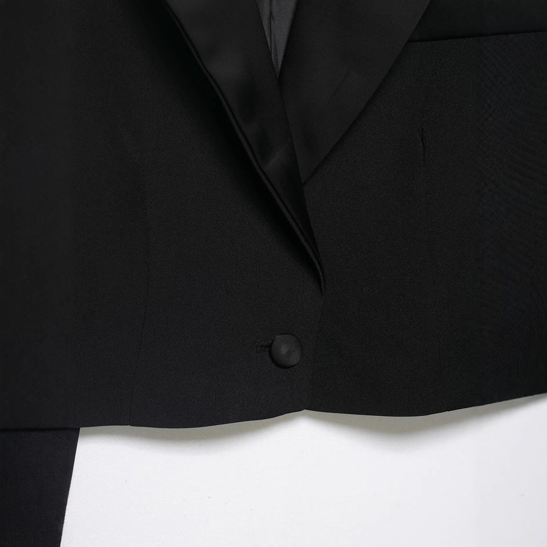 Damen Zweiteiliges Cropped-Blazer- und Maxirock-Set mit hoher Taille und hohem Beinschlitz Echoarchiv