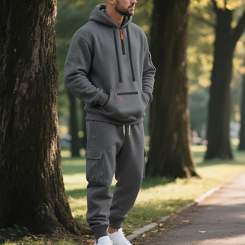 Herren sportliches Kapuzenpullover und Jogginghose Set Echoarchiv
