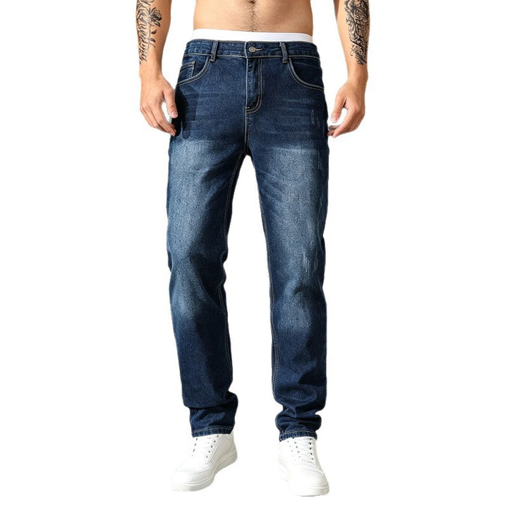 Herren Elegante Slim-Fit Jeans mit modischem Used-Look Echoarchiv