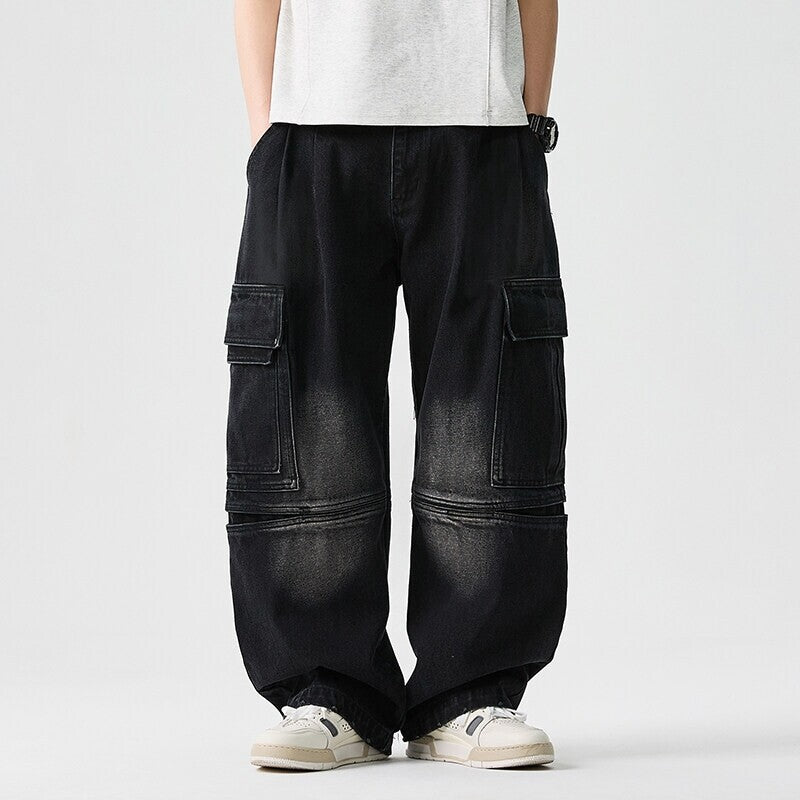 Herren nan extraweite Cargo-Jeans im Baggy-Stil mit verstärkten Knie-Nähten Echo Archiv
