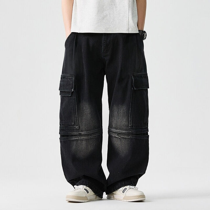 Herren nan extraweite Cargo-Jeans im Baggy-Stil mit verstärkten Knie-Nähten Echo Archiv