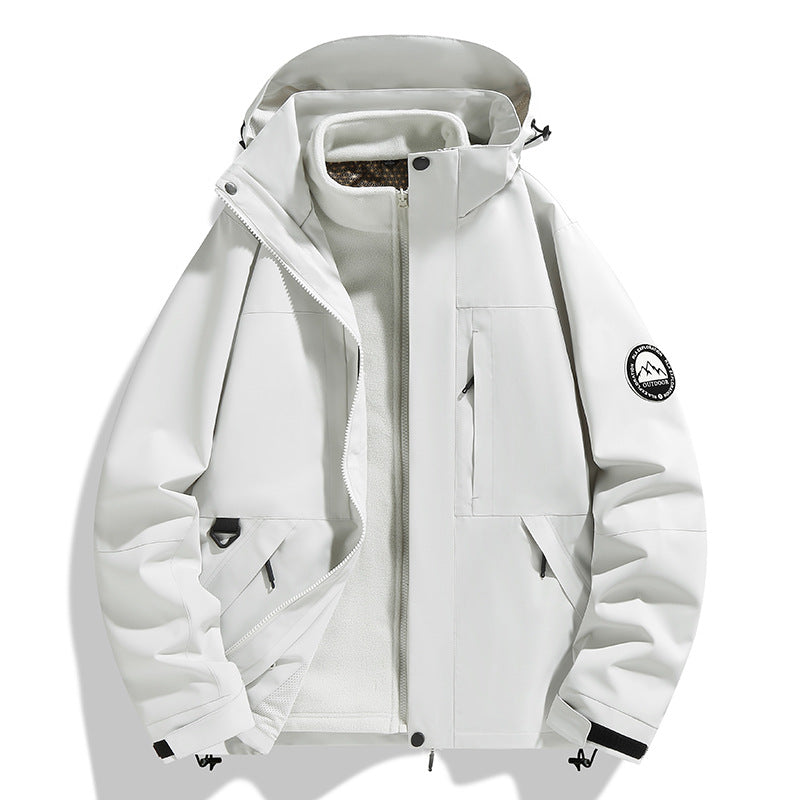 Damen zweilagige Softshell-Outdoorjacke mit herausnehmbarer Fleece-Innenjacke und Kapuze Echo Archiv