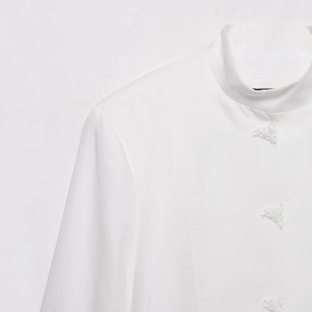 Damen Kurzjacke mit Mandarinkragen und dekorativen Zierknotenverschlüssen Echo Archiv