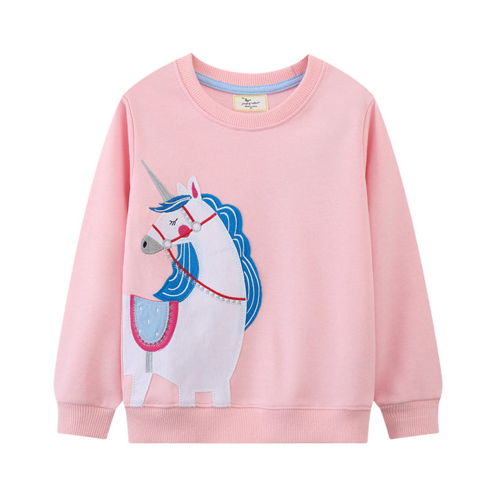 Mädchen Sweatshirt mit niedlicher Einhorn-Applikation Echo Archiv