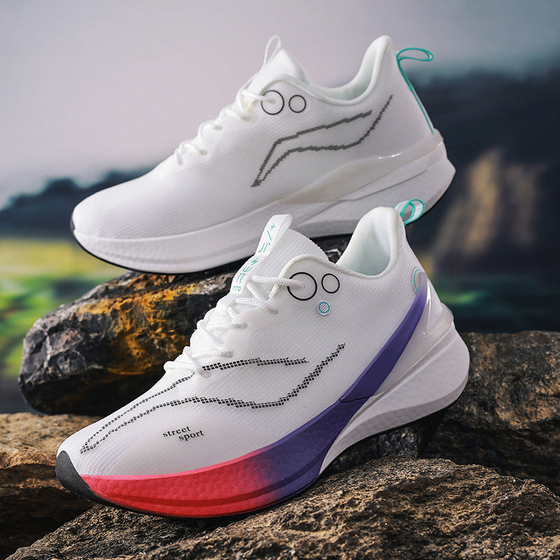 Unisex leichte Straßensneaker mit atmungsaktivem Strickobermaterial, reaktiver Hohlkern-Zwischensohle und griffiger Profilaußensohle – Norré