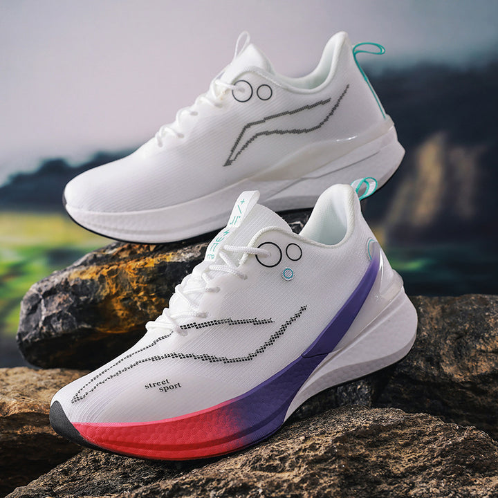 Unisex leichte Straßensneaker mit atmungsaktivem Strickobermaterial, reaktiver Hohlkern-Zwischensohle und griffiger Profilaußensohle – Norré