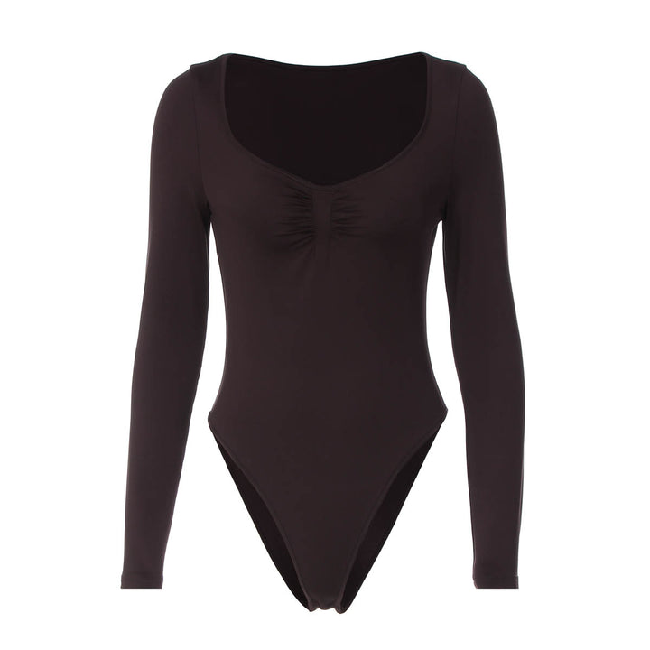 Damen Langarm-Bodysuit mit elegantem Raffungseffekt Echo Archiv