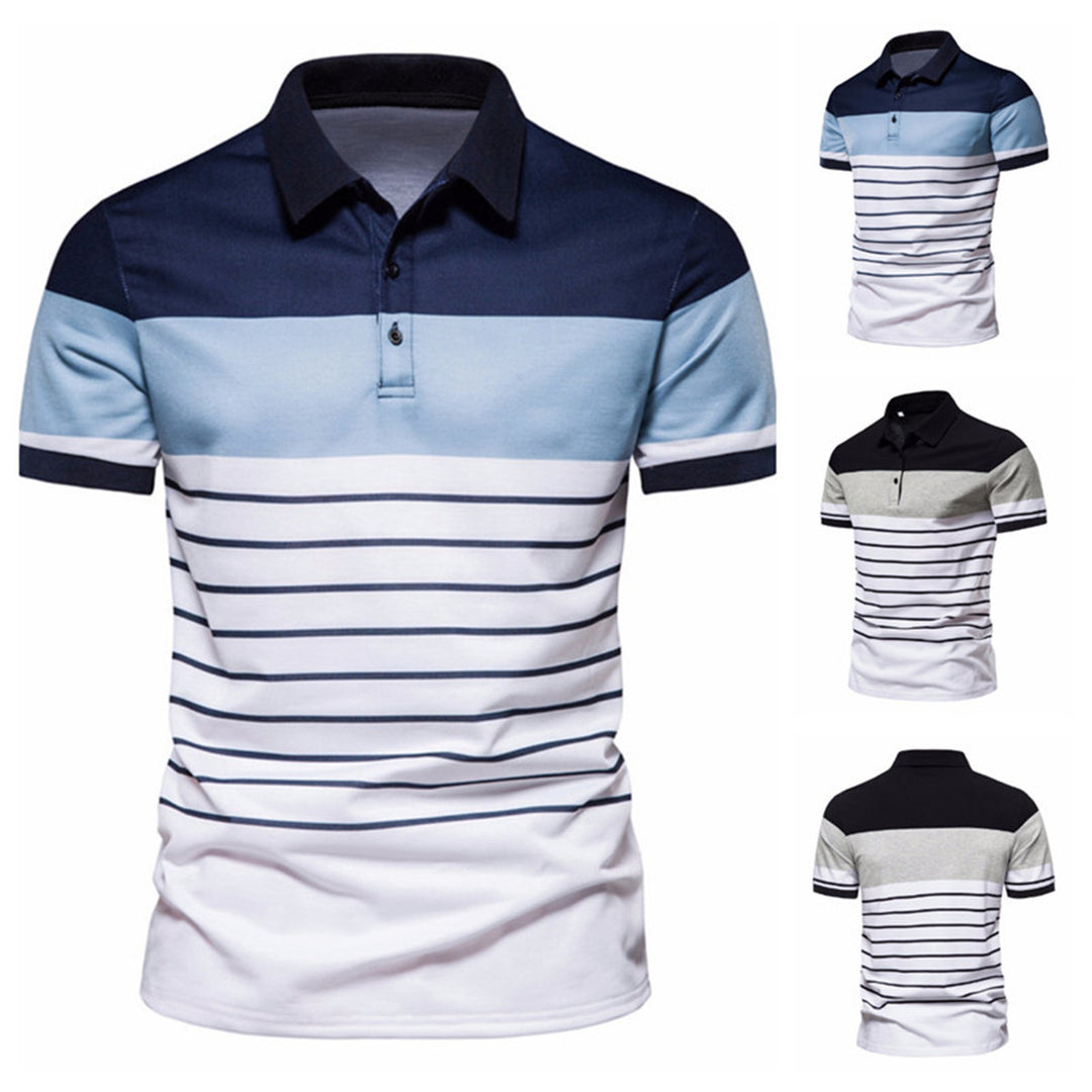 Herren Polo-Shirt mit modernem Streifenmuster und hochwertiger Baumwolle Echoarchiv
