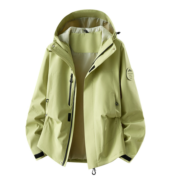 Damen technische dreilagige Softshell-Regenjacke mit getapten Nähten und Multifunktions-Taschen Echoarchiv