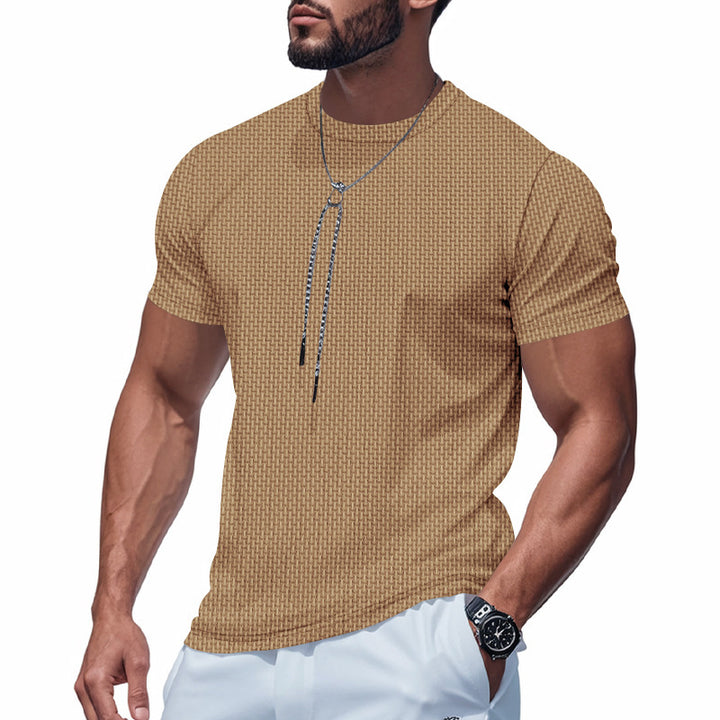 Herren Atmungsaktives Kurzarm-T-Shirt mit stylischem Reißverschluss Echoarchiv