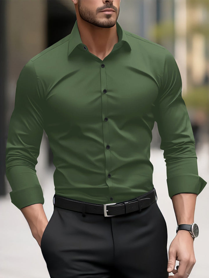 Herren Slim-Fit Langarmhemd mit modernem Schnitt und eleganten Akzenten Echoarchiv