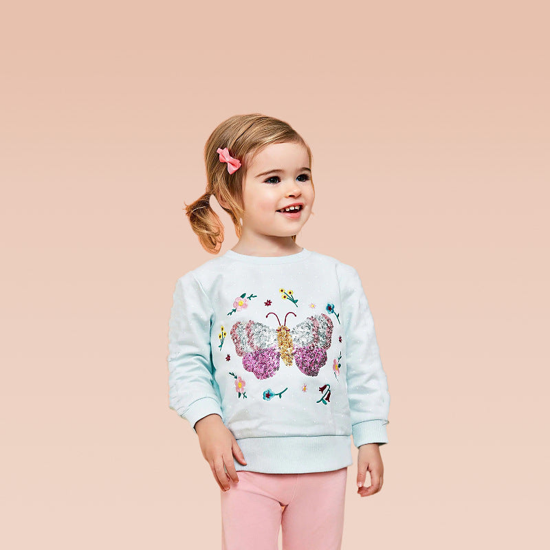 Mädchen Sweatshirt mit buntem Schmetterlingsmotiv Echo Archiv